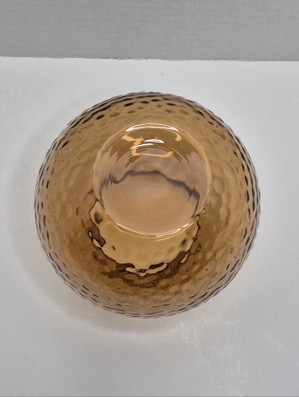 IKEA KONSTFULL Textured Bubble Brown Art Glass Vase NWOT